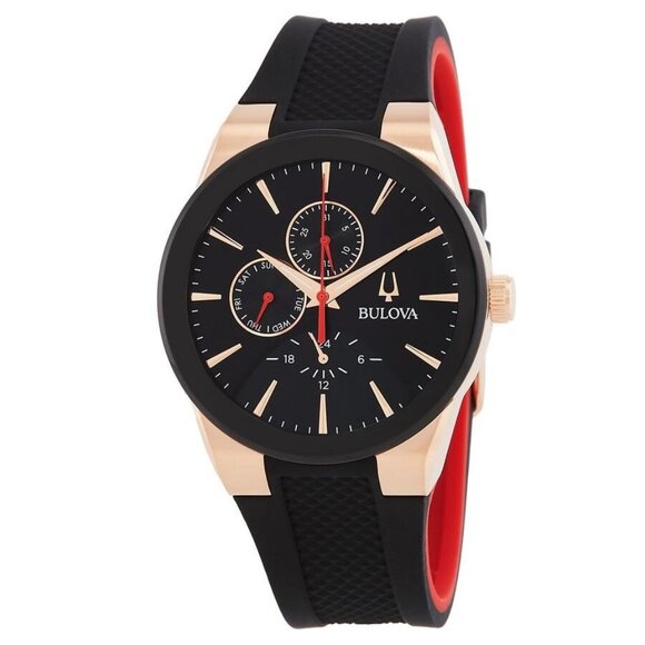 NWT Bulova Fashion Men's Quartz Steel Authentic Watch - Picture 1 of 3